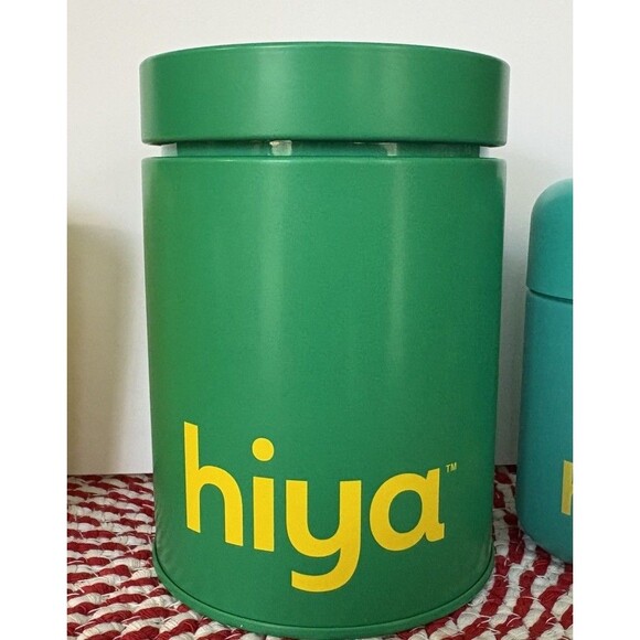 Lot Of 6 Hiya Glass Capsule Pill Bottle Containers Plus Greens Tin ALL EMPTY - Picture 6 of 7